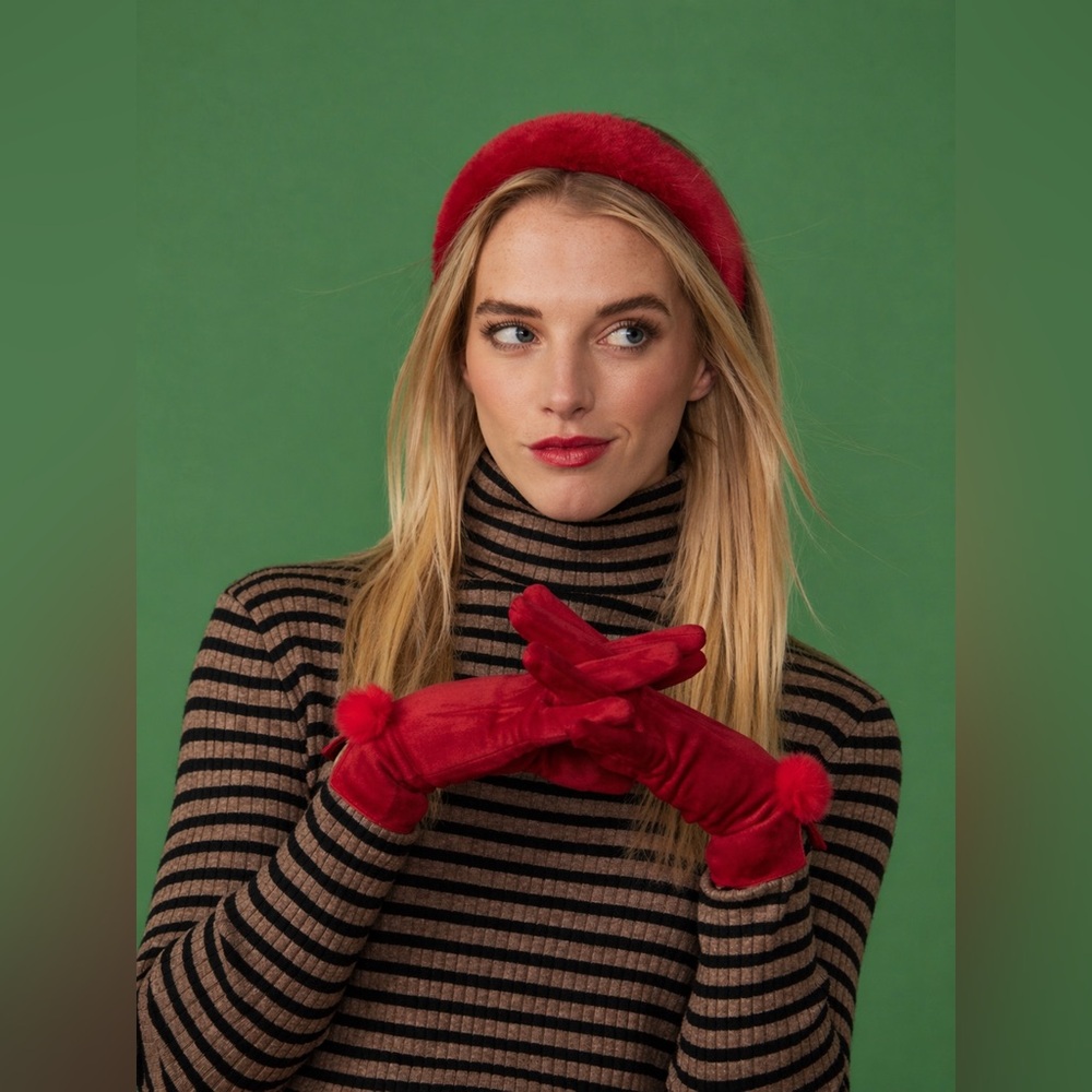 Surell faux fur padded headband
